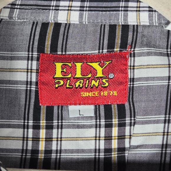 Vintage Ely Plains Pearl Snap Western Shirt Mens L Cowboy Rodeo 80s 90s - Picture 6 of 12